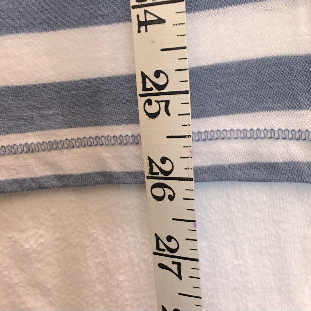 Abercrombie denim blue and white stripe T-shirt size XLslim fit - Picture 5 of 7